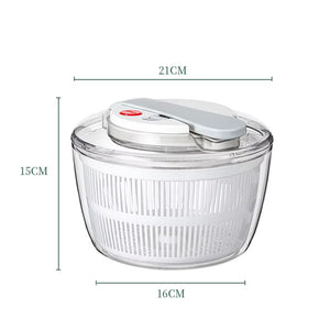 3L Salad Spinner Large Salad Sowl with Lid One-Handed Easy Press Salad Spinner Washer Dryer Drainer Mixer JT249