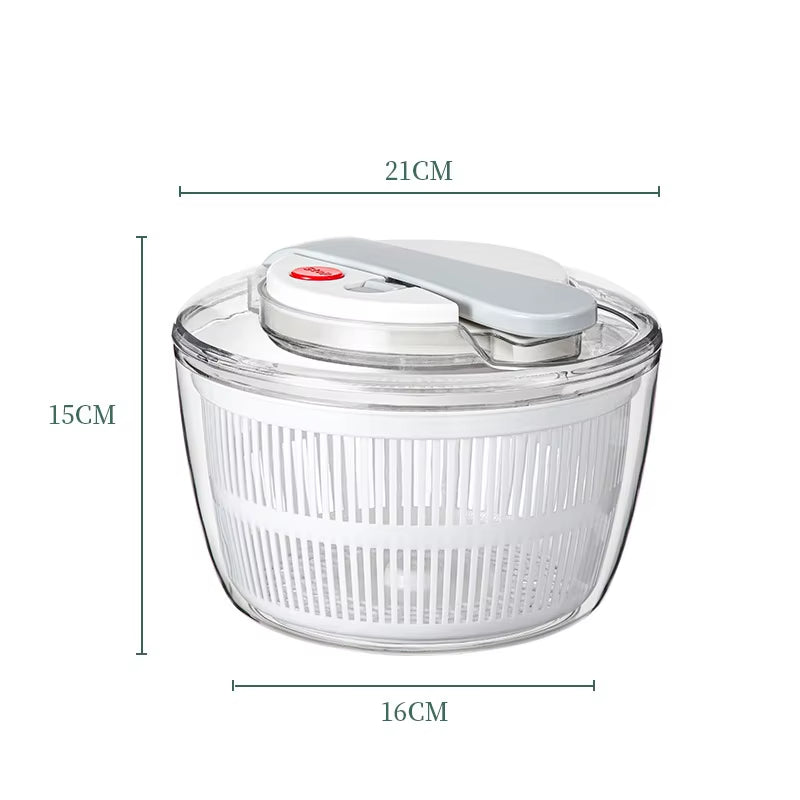 3L Salad Spinner Large Salad Sowl with Lid One-Handed Easy Press Salad Spinner Washer Dryer Drainer Mixer JT249