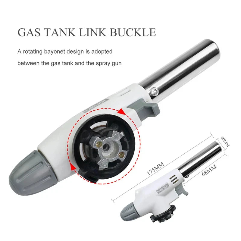 Torch Cooking Autoignition Butane Gas Welding-Burner Welding Gas Burner Flame Gas Torch Flame Gun Blow for BBQ Camping Cooking