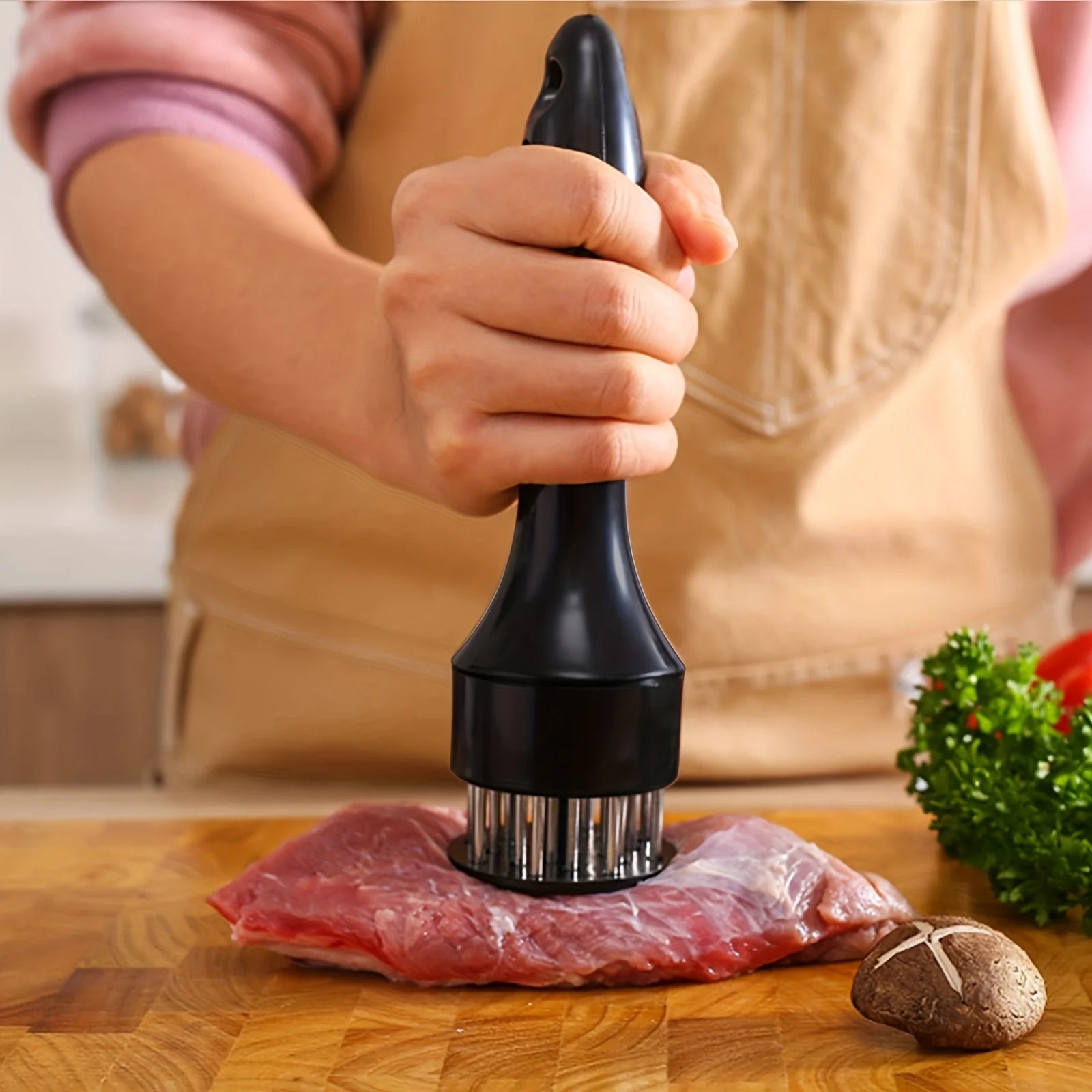 1PC Stainless Steel Steak Meat Tenderizer Hammer Loose Meat Needle Household Punching Daily Tendon Breaker Meat Inserting Needle