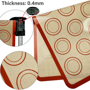 1PC Silicone Baking Mat for Oven, Thin 0.4Mm, Reusable Non Stick Heat Resistant Bakeware Sheets Liner Baking Tools for Cookie