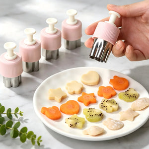 8PCS Press Cookie Cutter Set Food Grade Stainless Steel Butterfly Clear Embossing Molds for Fruit Veggie Biscuit Home DIY Baking