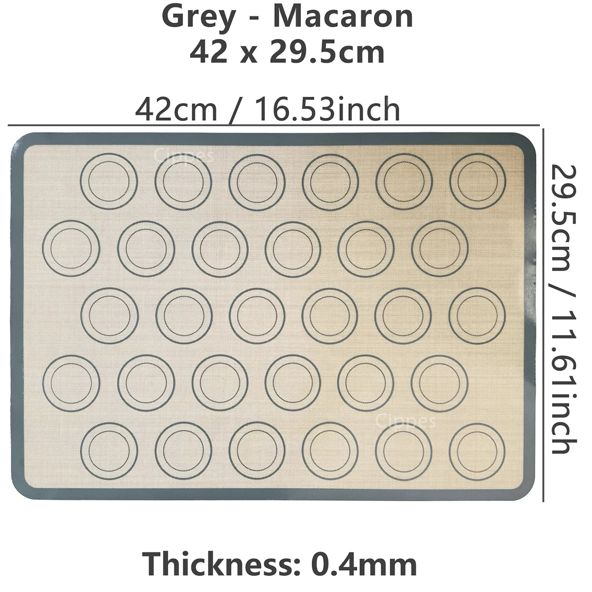 1PC Silicone Baking Mat for Oven, Thin 0.4Mm, Reusable Non Stick Heat Resistant Bakeware Sheets Liner Baking Tools for Cookie