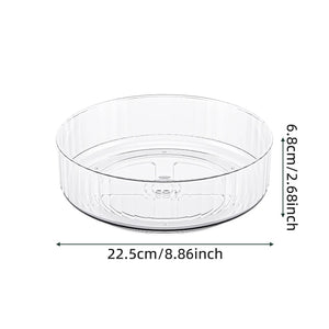 360° Rotating Tray Lazy Susan Fridge Organizer Turntable Storage Tray Clear Food Storage Organizer Spice Rack Kitchen Organizer