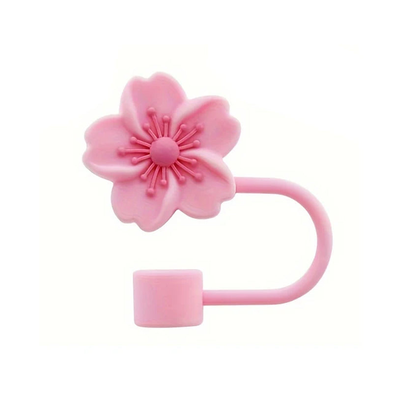 Flower Silicone Straw Covers for Stanley Cup Cute Silicone Flower Shape Drinking Dust Cap Straw Tips Cover Cup Accessories