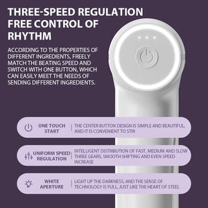 Electric Egg Beater Rechargeable Home Handheld Small Wireless Egg Beater Baking Cream Electric Whip Blender Hand Mixer for Cakes