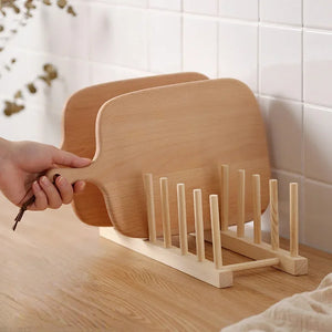 2026 DIY Locker Bamboo Drain Rack Wooden Plate Rack Dish Rack Kitchen Organizer for Plates/Cutting Boards/Plates/Cups/Pot Lid