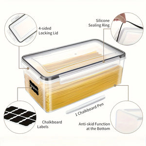 1/2/3/Sets Airtight Food Storage Containers with Lids 3.2L, Plastic Spaghetti Container for Pasta Organizer, BPA Free Air Tight
