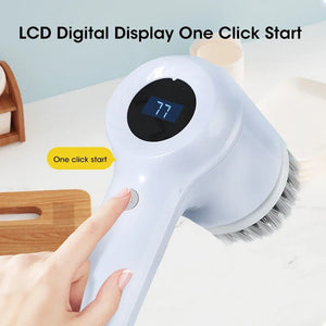 2025 Cordless Electric Spin Scrubber with 5 Brushes,Ipx7 Waterproof Rechargeable Bathroom Cleaner for Tile/Shower/Grout Cleaning