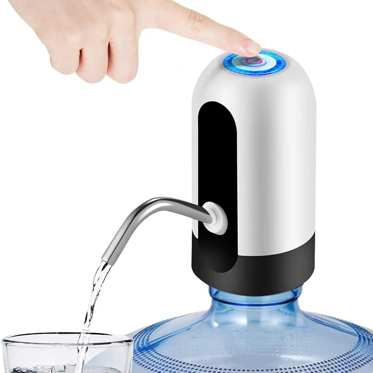 1Pcwhite/Black Water Bottle Pump USB Charging Auto Switch Drinking Dispenser Charging One Click Auto Switch Drink Pump Dispenser