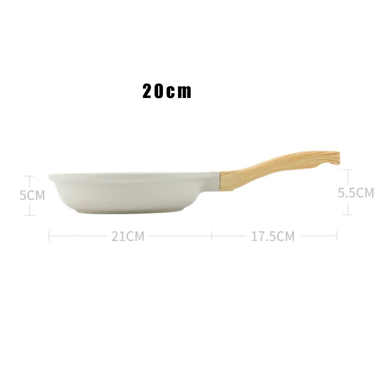 Durable Frying Pan Wok Pan Non-Stick Ceramic Pot Induction Gas Stove Universal Cookware Steak Cooking Saucepan Nonstick Pan