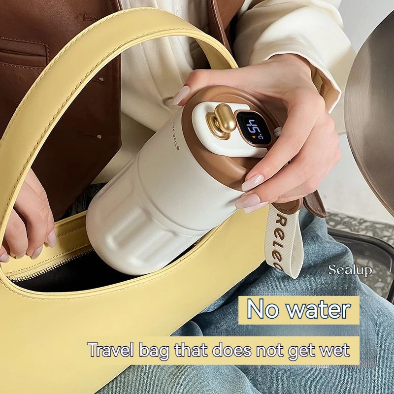 450ML LED Temperature Display Coffee Cup Keep Cold and Heat Thermal Mug Travel Vacuum Flask Stainless Steel Thermo Water Bottle