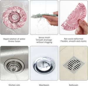 Hair Filter Sink Anti-Blocking Strainer Bathtub Shower Floor Drain Stopper Silicone Kitchen Deodorant Plug Bathroom Accessories