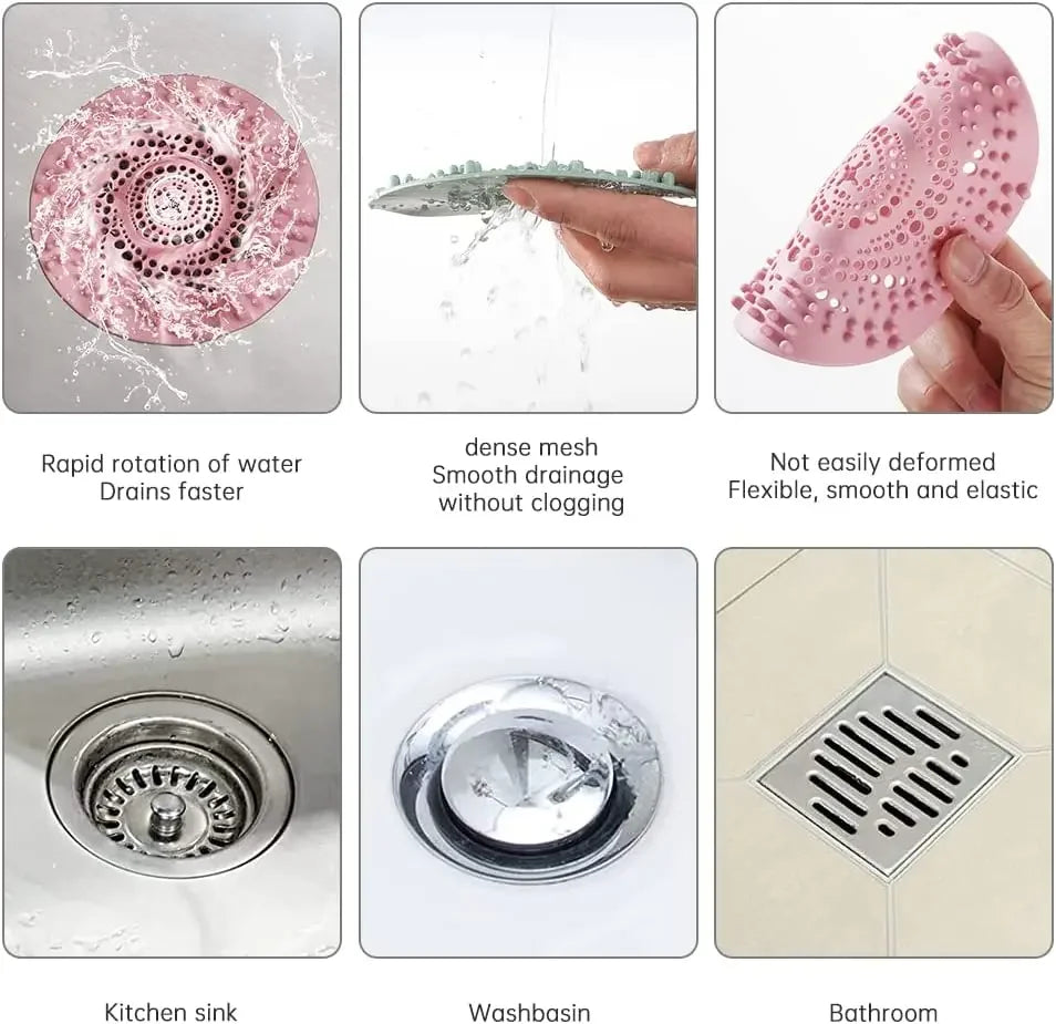 Hair Filter Sink Anti-Blocking Strainer Bathtub Shower Floor Drain Stopper Silicone Kitchen Deodorant Plug Bathroom Accessories