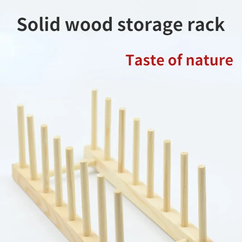 2026 DIY Locker Bamboo Drain Rack Wooden Plate Rack Dish Rack Kitchen Organizer for Plates/Cutting Boards/Plates/Cups/Pot Lid
