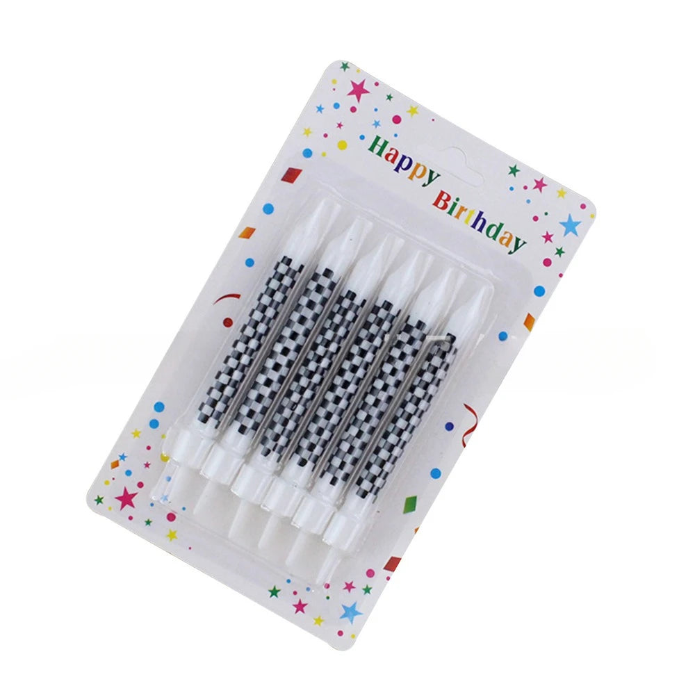 6/12Ps Cakelove Colorful Birthday Candles with Stand Star Heart Cake Candle Baby Children Birthday Party Supplies Wedding Decor