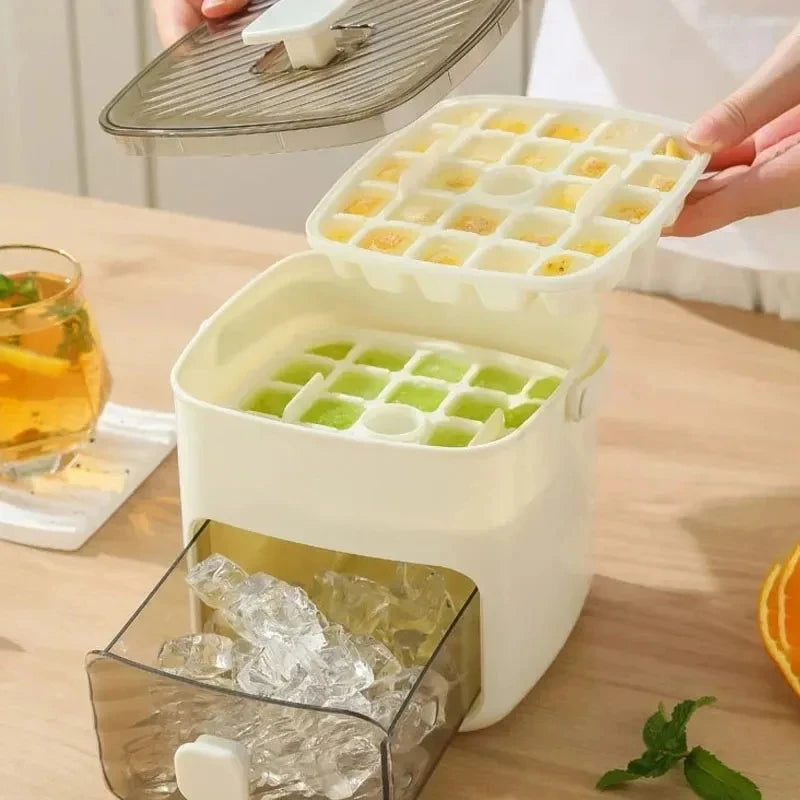 48 Grid Reusable Ice Cube Tray One-Touch Easy Release Ice Maker Mold, Household Homemade Ice Making Tool for Kitchen Refrigerato