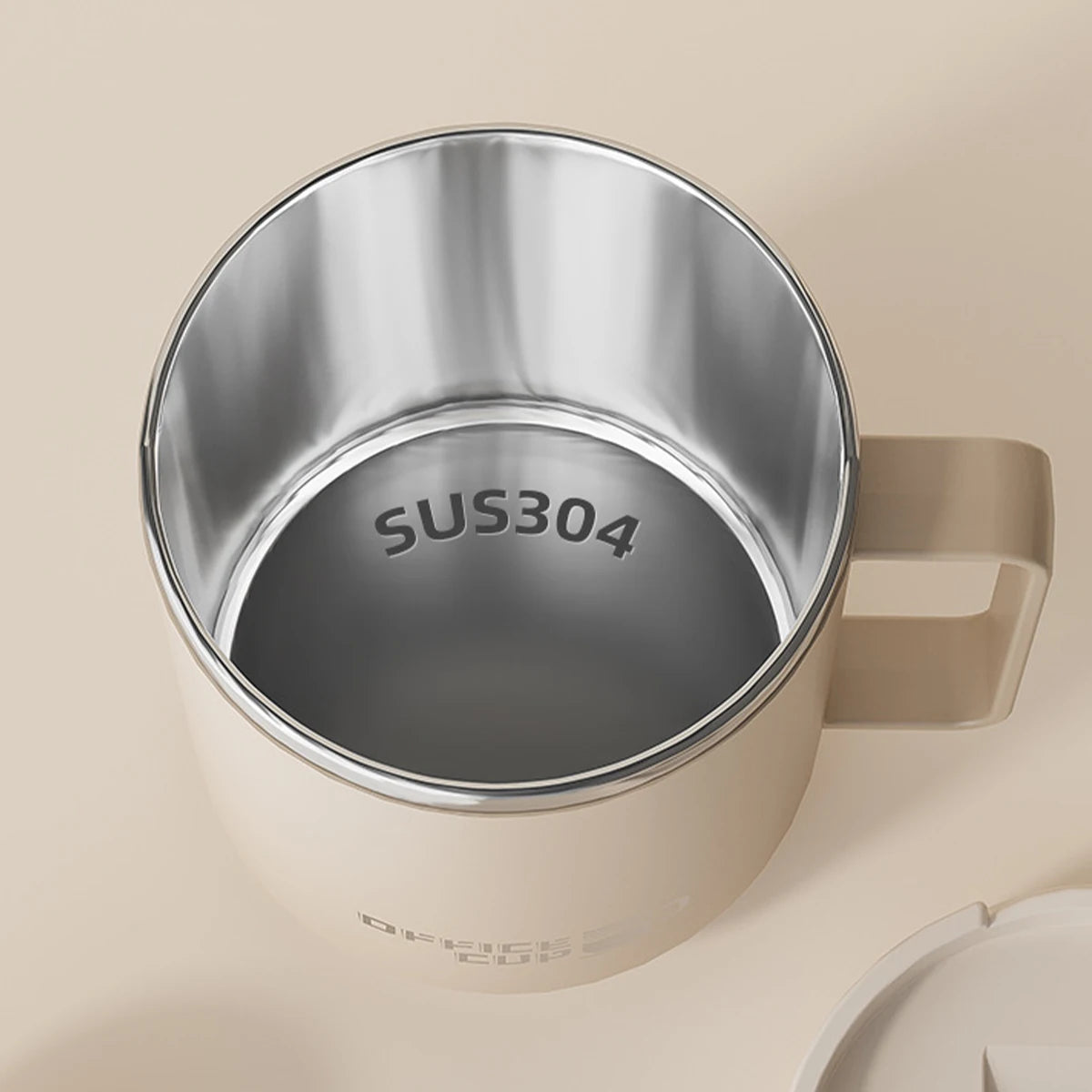 Double Wall Insulated Coffee Mug 304 Stainless Steel Milk Coffee Cup with Handle Leak-Proof Drinking Cup Adult Student Drinkware