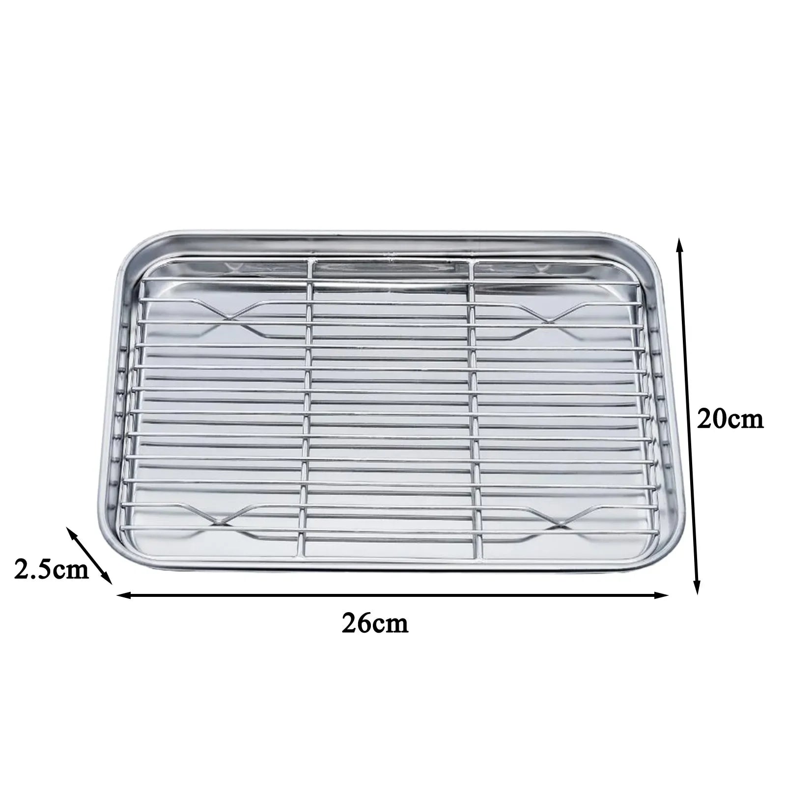 Baking Tray with Removable Cooling Rack Set Stainless Steel Baking Pan Sheet Non Toxic , Used for Oven, BBQ Tray Dishwasher Safe