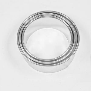12Pcs Cookie Cutter & Mousse Ring Set Food Grade Stainless Steel Rolled Edge round Molds for Biscuit Donut Fondant Home Baking