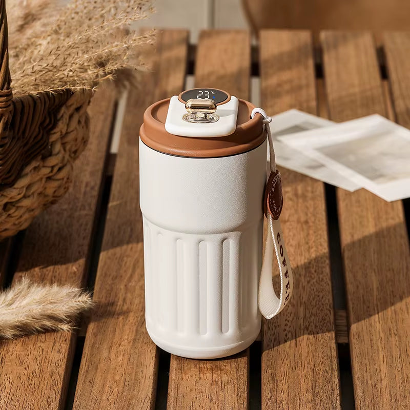450ML LED Temperature Display Coffee Cup Keep Cold and Heat Thermal Mug Travel Vacuum Flask Stainless Steel Thermo Water Bottle