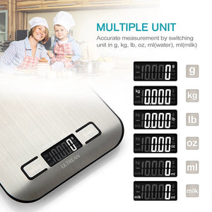 ULTREAN Digital Kitchen Scale 5000G/1G Multifunction Electric Food Scale LCD Display High Precise Waterproff Measuring Scale
