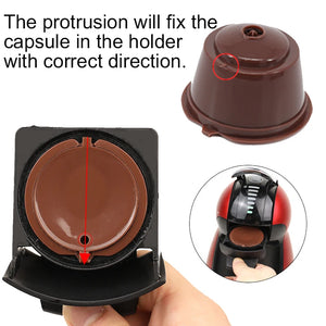 3Pcs Fit for Dolce Gusto Coffee Filter Cup Reusable Coffee Capsule Filters with Spoon Brush