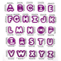 26Pcs Large Alphabet Cookie Cutters A-Z Letter Biscuit Fondant Cake Decoration Tools DIY Pastry Baking Cake Stamp Embosser Mould