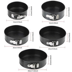 1Pcs 12/16/20/24/28Cm Springform Cake Pan Carbon Steel Non Stick Leakproof Cake Baking Pans with Removable Bottom round Mold