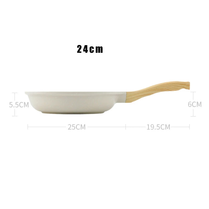 Durable Frying Pan Wok Pan Non-Stick Ceramic Pot Induction Gas Stove Universal Cookware Steak Cooking Saucepan Nonstick Pan