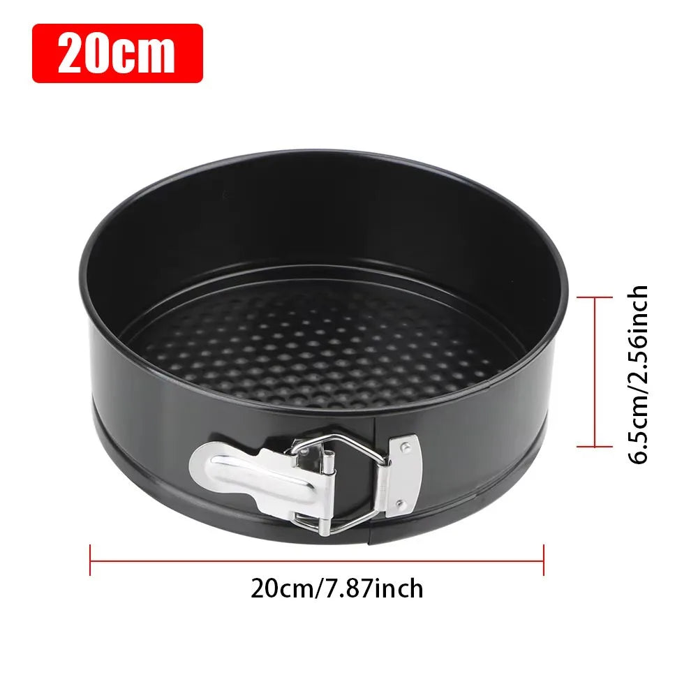 1Pcs 12/16/20/24/28Cm Springform Cake Pan Carbon Steel Non Stick Leakproof Cake Baking Pans with Removable Bottom round Mold