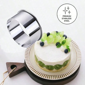 12Pcs Cookie Cutter & Mousse Ring Set Food Grade Stainless Steel Rolled Edge round Molds for Biscuit Donut Fondant Home Baking