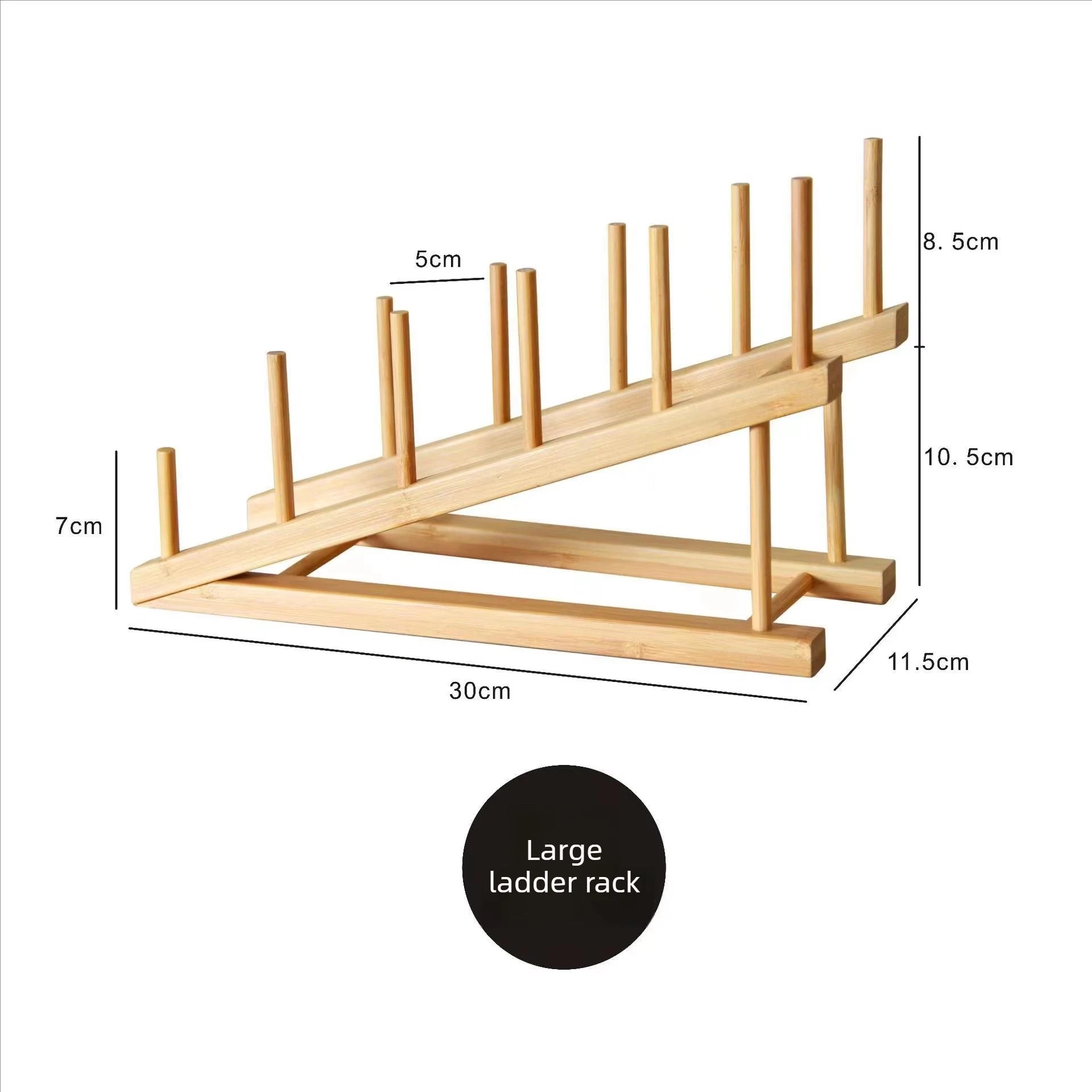 2026 DIY Locker Bamboo Drain Rack Wooden Plate Rack Dish Rack Kitchen Organizer for Plates/Cutting Boards/Plates/Cups/Pot Lid