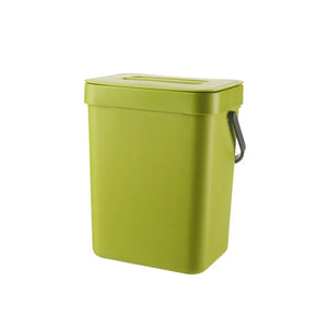 Hanging Plastic Trash Can, Compost Bin Indoor Kitchen Sealed, Odor-Free Food Scrap Container, Small Trash Can with Lid.