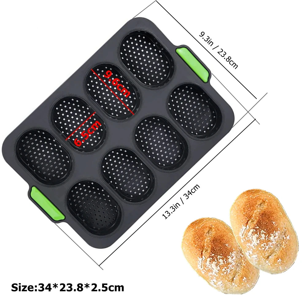 Silicone Cake Pan Non-Stick 8-10-Inch Food Grade Silicone Cake Mold Baking Pan Toast Tray Bread Pan Dessert Bakeware Cake Tools