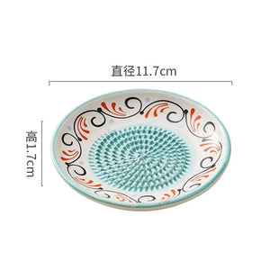 Colorful Simple Ceramic Ginger Grater Tool Hand Grinder Garlic Masher Portable Porcelain Carrot Ginger Grinding Kitchen Tools