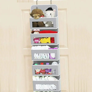 Upgraded 5-Shelf Hanging Storage Organizer - behind Door, Anti-Tilt, 5 Large Capacity Pockets, Hanging Bag Suitable for Bedroom