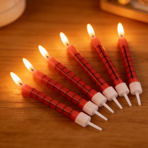 6/12Ps Cakelove Colorful Birthday Candles with Stand Star Heart Cake Candle Baby Children Birthday Party Supplies Wedding Decor