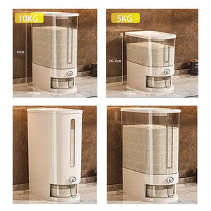 Airtight Insect-Proof Rice Storage Container 5/10KG Moisture Proof Dry Food Dispenser Sealed Storage Container Grains