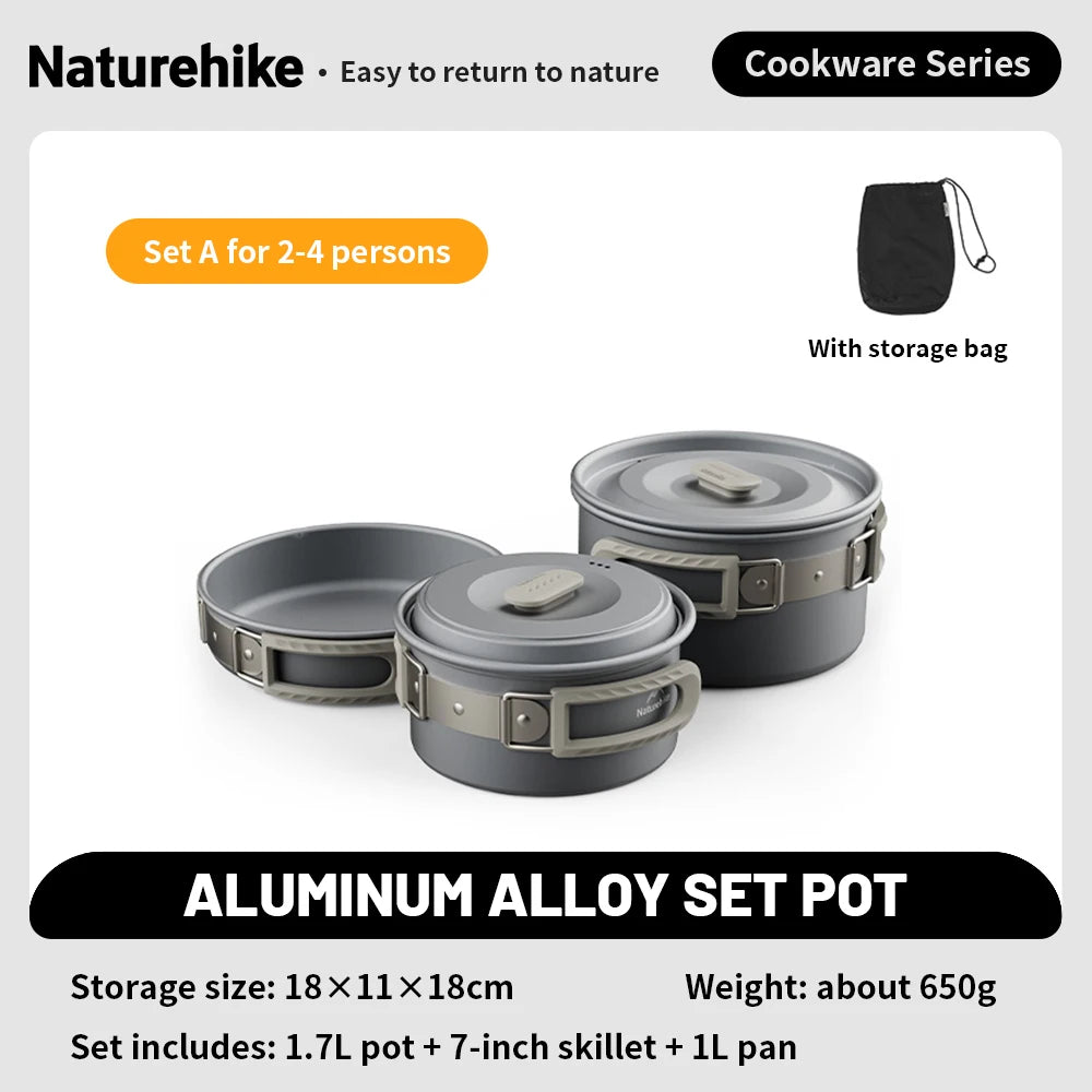 Camping Cookware Kit Outdoor Frying Pan Portable Kettle Foldable Picnic Tableware Kitchen Utensils Cooking Utensils