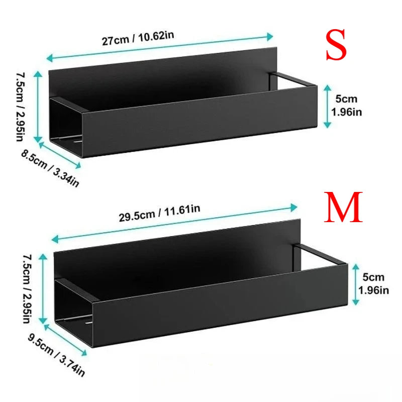 Refrigerator Magnetic Shelf Spice Sundry Side Storage Rack Hanging Basket Space Saving Kitchen Organizer Shelf Household Storage
