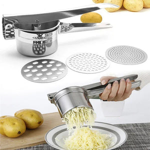 Masher Ricerpress Mashed Potatoes Stainless Steel Crushing Puree Fruit Vegetable Squeezerjuicer Press Maker Kitchen Tools