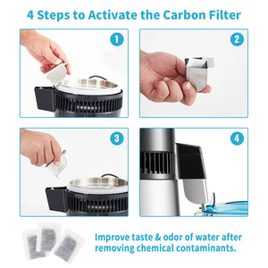 4L Water Distiller Purifier Filter 1 L/H Distilling Speed Dispenser Drinking Bottle Softener Touch Screen Home Use
