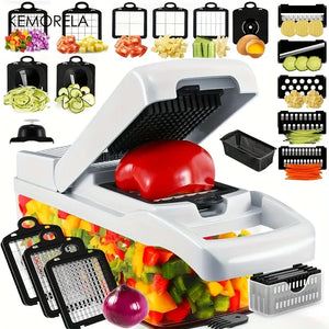 22In1/ 15In1 Multifunctional Vegetable Cutter Handheld Food Grater, Veggie Slicer, Chopper with Container, Onion Mince Cutter