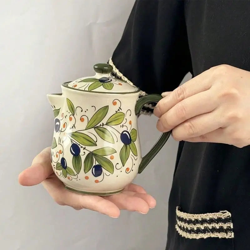 Bpa-Free Olive Oil Dispenser Underglaze Embossed Ceramic Oil Vinegar Can Kitchen Accessories Storage Dispenser Container Bottle