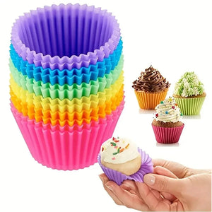 Silicone Cake Mold round Heart Shape Muffin Cupcake Baking Molds Home Kitchen Bakeware Baking Cups BPA Free Kitchen Gadgets ﻿