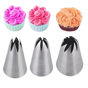 1Pcs Rose Pastry Nozzles Cake Decorating Tools Flower Icing Piping Nozzle Cream Cupcake Tips Baking Accessories #1M 2D 336
