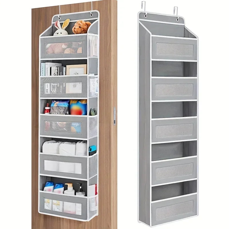 Upgraded 5-Shelf Hanging Storage Organizer - behind Door, Anti-Tilt, 5 Large Capacity Pockets, Hanging Bag Suitable for Bedroom