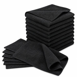 Heavy Duty Microfiber Cleaning Towels, 10 Pack, 25X25Cm, Ultra Soft & Highly Absorbent, Dry & Wet Use, Streak-Free Cleaning