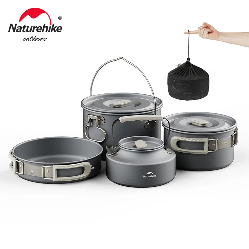 Camping Cookware Kit Outdoor Frying Pan Portable Kettle Foldable Picnic Tableware Kitchen Utensils Cooking Utensils